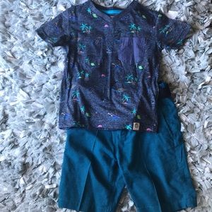 Boys shirt and matching short set